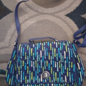 Vera Bradley Blue and Green Crossbody Bag